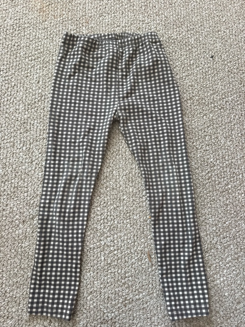 Jamie Kay Gray and White Gingham Kids Leggings